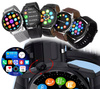SmartWatch Rubicon RNCE78 czarna koperta, czarny skórzany i silikonowy pasek, BT Call