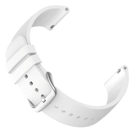 Silikonowy pasek do zegarka 20 mm Lavvu LS00W20 biały