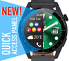 SmartWatch Rubicon RNCE78 czarna koperta, czarny skórzany i silikonowy pasek, BT Call