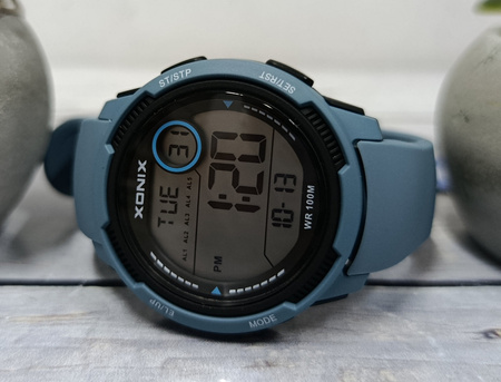 Zegarek Xonix DBF-001 młodzieżowy elektroniczny niebieski 42 mm