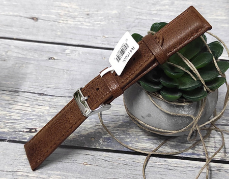Skórzany pasek do zegarka 20 mm JVD R41503-20 XL brązowy