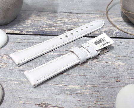 Skórzany pasek do zegarka 16 mm JVD R41304-16 XL biały