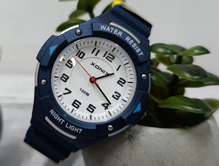 Zegarek Xonix CAU-005A młodzieżowy wskazówkowy granatowy 46 mm