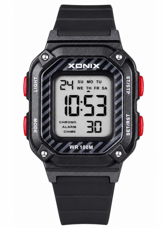 Zegarek Xonix BBQ-007 dziecięcy elektroniczny czarny