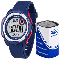 Zegarek Xonix DBF-004 młodzieżowy elektroniczny granatowy 42 mm