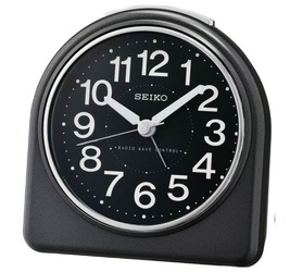 Budzik SEIKO QHR204K 11x12 cm czarny sterowany radiowo DCF77