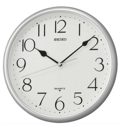 Zegar ścienny SEIKO QXA747S 28 cm srebrny cichy mechanizm