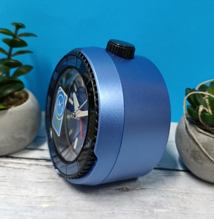 Budzik Seiko QHE207E 10 cm obrotowy pierścień