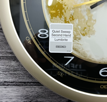 Zegar ścienny SEIKO QXA831G 40 cm świecący księżyc