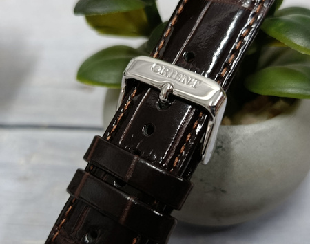 Pasek do zegarka Orient Bambino UDEVNSC 21 mm brązowy