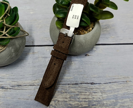 Skórzany pasek do zegarka 16 mm Lavvu SUEDE LSAEC16 skóra licowa