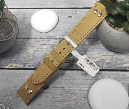 Skórzany pasek do zegarka 22 mm Lavvu LSUAD22 skóra licowa