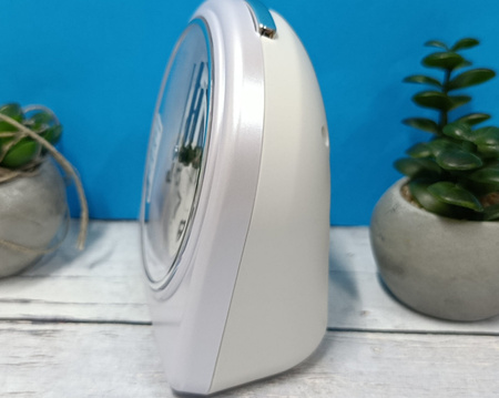 Budzik SEIKO QHR204W 11x12 cm biały sterowany radiowo DCF77