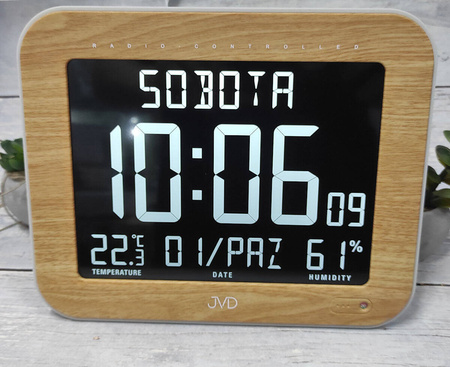 Zegar JVD DH9362.2 Termometr DCF77 Dni Tygodnia po polsku