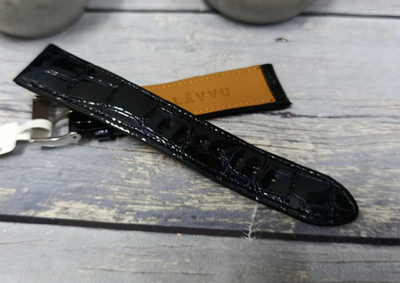 Skórzany pasek do zegarka 22 mm Lavvu CROCO OCALA LSAGB22 skóra licowa