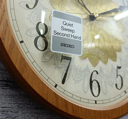 Zegar ścienny SEIKO QXA857B 29,5 cm brązowy drewniany