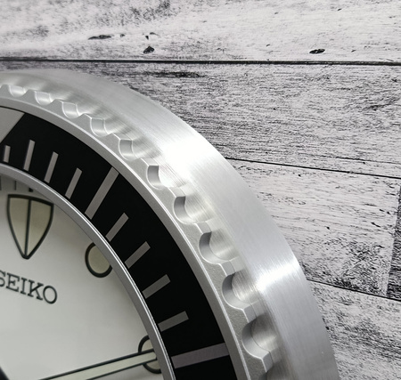 Zegar ścienny SEIKO QXA849A 44 cm aluminiowy srebrny