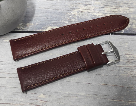 Skórzany wodoodporny pasek do zegarka 20 mm HIRSCH Forest L 17920210-2-20