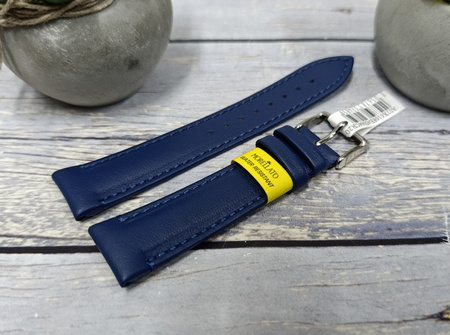 Skórzany pasek do zegarka 22 mm Morellato A01X6168E45064CR22 niebieski wodoodporny