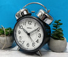Budzik Seiko QHK063K alarm mechaniczny 11x15 cm czarny