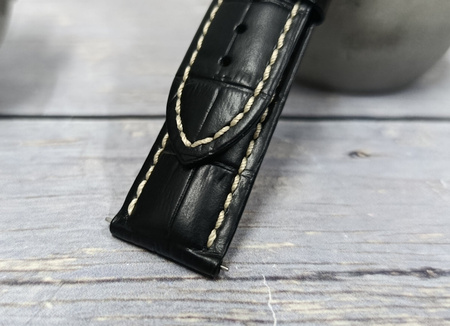 Skórzany wodoodporny pasek do zegarka 22 mm HIRSCH Modena L 10302850-2-22