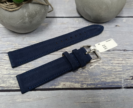 Skórzany pasek do zegarka 20 mm Lavvu SUEDE LSAEL20 skóra licowa