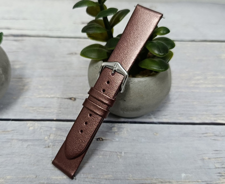 Skórzany wodoodporny pasek do zegarka 18 mm HIRSCH Cashmere M 03902161-2-18