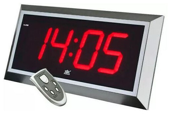 Zegar sieciowy z pilotem LED XONIX 4001 czerwony cyfry 10 cm, alarm