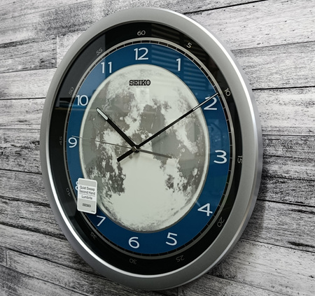 Zegar ścienny SEIKO QXA831S 40 cm świecący księżyc