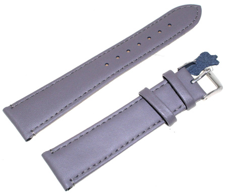 Skórzany pasek do zegarka 20 mm Diloy 304.20.7 szary